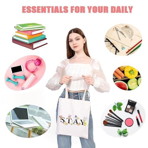 MEIKIUP Stay Fandom Makeup Bag Korean Group Makeup Bag Gift Character Cosmetic Bag Korean Group Fans Gift (STAY Tote Bag) thumbnail 7