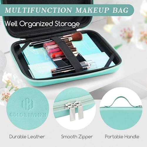Color Nymph Beginner Makeup Kits Gift for Teens, Makeup Palettes with Reusable Handbag Includes 36 Colors Eyeshadow Blushes Bronzer Highlighter 4 Colors Lipgloss, Lip Oil Brushes Mint Green thumbnail 6