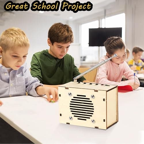 Science Kits for Kids Age 8-12 12-14, STEM Kits for Kids Age 8-10, STEM Toys Build Your Own FM Radio Kit, DIY Electronic Snap Circuits Projects Gifts for Teen Girls Boys 9 11 13 15 16+ (Classic Wood) thumbnail 8