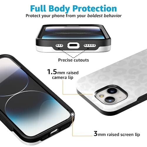 Casely iPhone 15 Case | Into The Wild | White Snow Leopard | Bold Protective Case Design | Compatible with MagSafe thumbnail 5