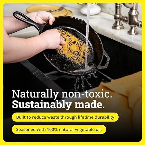 Lodge Seasoned Cast Iron Skillet - PFAS-Free, Non-Toxic Cookware - Use with an Oven, Stove, Grill, or Campfire - Naturally Non-Stick & Oven Safe - 10.25 Inches thumbnail 9