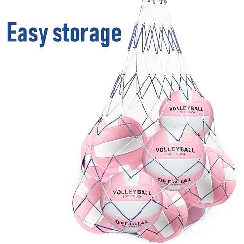 6 Pack Official Size 5 Synthetic Leather Volleyballs, Includes Pump and Net Bag, Volley Ball for Indoor and Outdoor Competition thumbnail 7