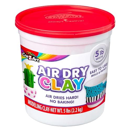 Cra-Z-Art Air Dry Clay - 5lb Bucket Natural White Modeling Clay, Perfect for Sculpting, School Projects, Bulk Class Supplies for Teachers, Day Cares, Camps, Essential for School thumbnail 6