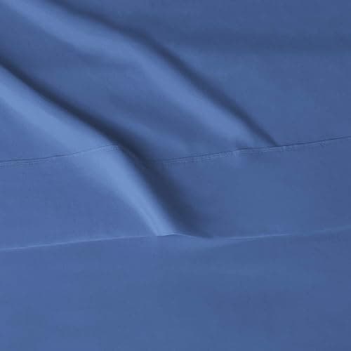 Amazon Basics Lightweight Ultra-Soft Breathable Brushed Microfiber 3-Piece Bed Sheet Set with 14-Inch Deep Pockets, Wrinkle Resistant, Twin XL, Dutch Blue, Solid thumbnail 4