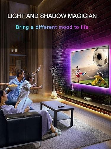 KANTUTOE TV Backlights, 13.1FT LED Lights for 32-65 Inch TV, RGB TV LED Lights Behind, Music Sync Bluetooth APP and Remote Control TV LED Strip Lights USB Powered for Gaming/Bedroom - Multicolor - 13.1FT for 32"-65" TV thumbnail 6