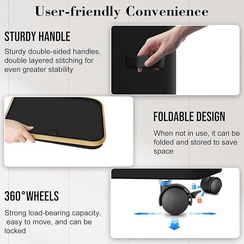 Laundry Hamper with Wheels,29 Gal (110L) Laundry Basket with lid Rolling Clothes Hamper Foldable Dirty Clothes Basket on wheels with Bamboo Frame and Bag for Bedroom, Dorm, Laundry Room-Black thumbnail 3