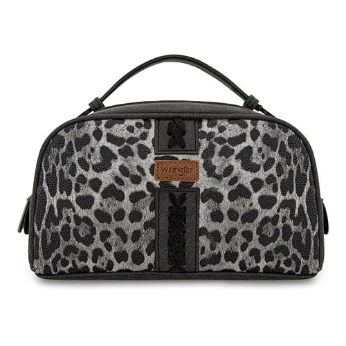 Montana West Wrangler Makeup Bags for Women Leopard Print Toiletry Bag Small Travel Cosmetic Organizer for Gift - Image 1
