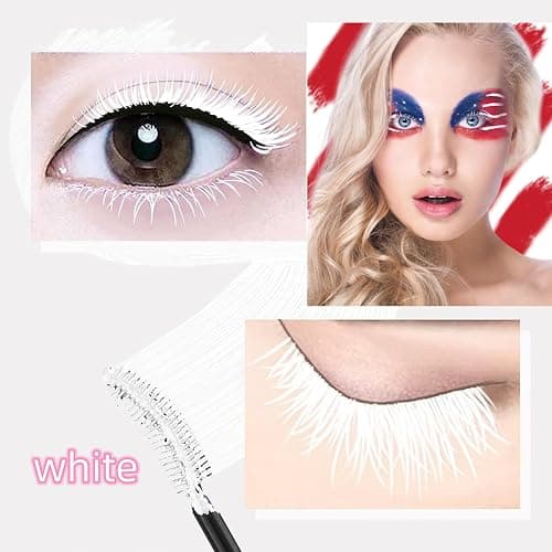 LGSZGDCN White Lashes volume mascara Extensions Makeup Lash Waterproof Fast Dry Eyelashes Curling Lengthening Primer Party Stage Use thumbnail 3