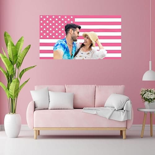 Custom American Flag 3x5ft Personalized Pink Flags Customizable Flag with Photo Text Funny Poster for Bedroom Livingroom Dorm (custom american flag) thumbnail 2