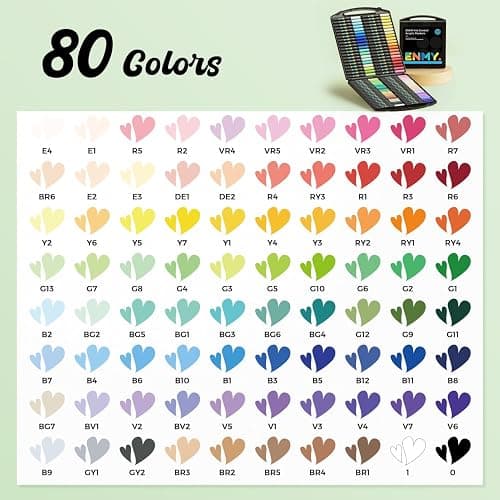 ENMY 80 Colors Acrylic Paint Markers, Direct Liquid Acrylic Paint Marker Pen, Fabric Markers for Textile, Canvas, Rock, Glass, Wood, Paper, DIY, Acrylic Coloring Pens for DIY Craft Supplies thumbnail 3