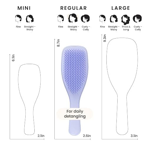 Tangle Teezer Ultimate Detangler Brush for Wet & Dry Hair, Eliminates Knots & Reduces Breakage for All Hair Types, Sweet Lavender thumbnail 7