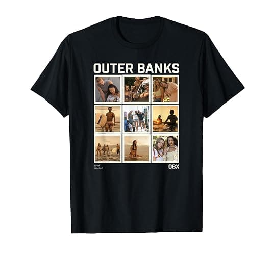 Outer Banks Group Shot Photo Panel Collage T-Shirt - Image 1