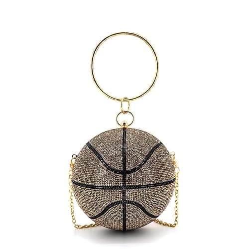 Like Dreams Rhinestone Sports Purse | Round Shaped Crossbody Bag for Women | Game Day Costume Purse Ball Clutch - Image 1