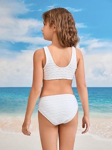 SOLY HUX Girl's V Neck Ring Linked Bikini Sets Bathing Suits Two Piece Swimsuit thumbnail 3