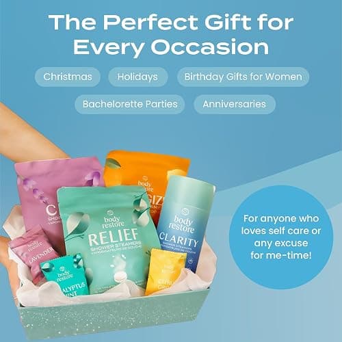 Body Restore Shower Steamers Aromatherapy 30 Pack – Valentines Day Gifts for Her and Him, Birthday Gifts for Women and Men, Relaxation, Stress Relief, Self Care – Collector’s Box thumbnail 6