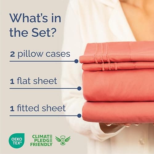 Queen Size 4 Piece Sheet Set - Comfy Breathable & Cooling Bed Sheets Set - Hotel Luxury Bedding for Women, Men, Kids & Teens - Deep Pockets, Easy Secure Fit, Soft and Wrinkle Free - Oeko-Tex - White - Queen - 01 - White thumbnail 3