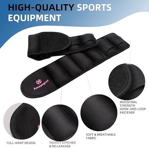Ankle & Wrist Weights for Women & Men – Weighted Wristbands & Foot Weights | Comfortable Fixed Weight Set (2/3/4/6/10 lbs Pair), Soft Breathable Fabric, Ideal for Walking, Workout thumbnail 3