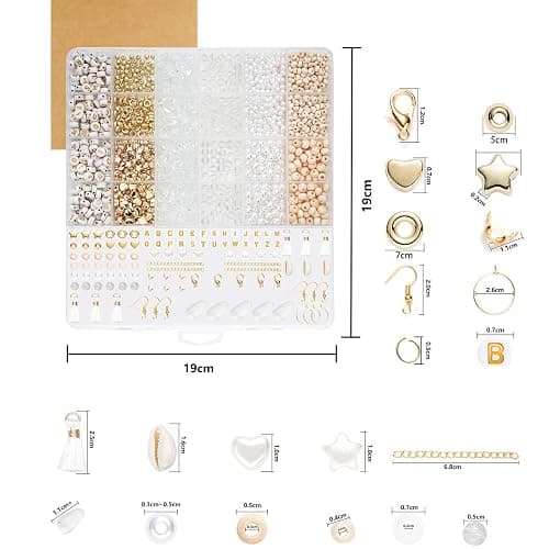 Xylise Jewelry Making Supplies Kit Natural Stone Beads for Irregular Natural Stone with for DIY Craft Bracelet Necklace Earrings for Adults (Transparent) thumbnail 3