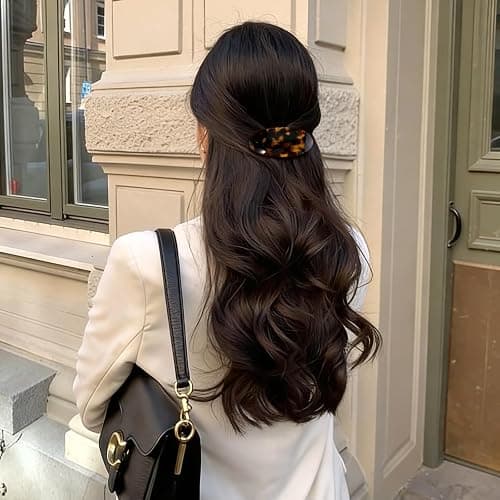 3PCS French Hair Barrettes for Women Large Acetate Ponytail Barrette Tortoise Shell Hair Barrettes Vintage No Slip Hair Accessories Gifts for Women Girls Thick Hair thumbnail 7