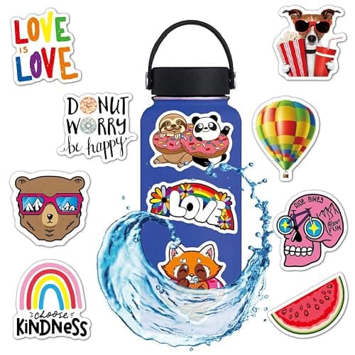 100 Pcs Stickers Aesthetic Waterproof Vinyl Sticker Packs scrapbook autocollant for Kindle Trunk Laptop Water Bottle Hard Hat Skateboard Adults Kids Teens Girls Boys fresh thumbnail 4