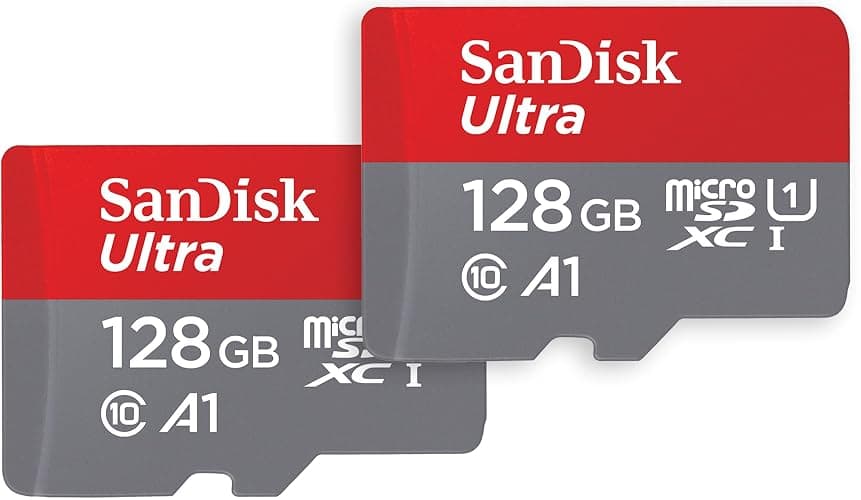 SANDISK 128GB (2-Pack) Ultra microSDXC UHS-I Memory Card (2x128GB) with Adapter - SDSQUAB-128G-GN6MT - Image 1