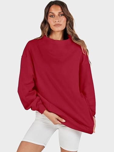 ANRABESS Womens Oversized Sweatshirts Turtleneck Pullover Long Sleeve Hoodies Tops 2025 Fall Fashion Preppy Outfits thumbnail 5