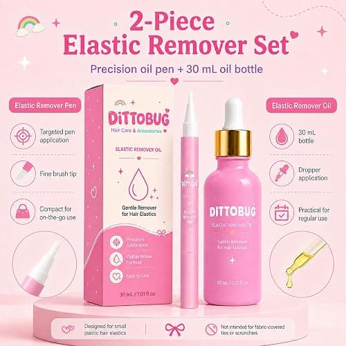 BCYXLR Dittobug Hair Elastic Remover Oil Pen, 2-Piece Set for Plastic Hair Elastics thumbnail 2