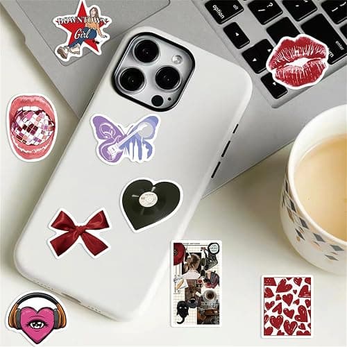 Lilbitty Y2K Girls Sticker Pack, 50 Stück Süße Sticker Set Für Laptop, Gitarre, Koffer, Auto Und Mehr, wasserdichte Vinyl Cute Stickers Für Kawaii Deko thumbnail 2