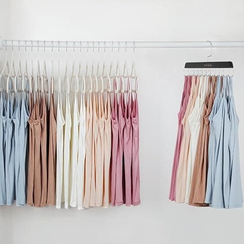 TOPIA HANGER Bra Hanger for Closet, 2 Pack Tank Top Hangers 40 Hooks Capacity Foldable Wood Space Saving Hangers Closet Organizer for Tank Top, Bra, Scarf, Belt, Tie etc - CT46B-2 thumbnail 2