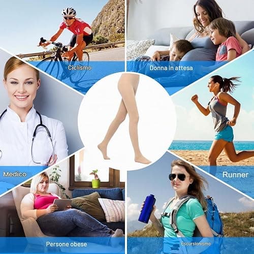 AOGOE Collant a Compressione Medica per Donne e Uomini, Collant Contenitivi Compressione Graduata 23-32mmhg, Calze Antitrombo Elastiche per Vene Varicose, Edema, Volo A Lungo Raggio, Sportive thumbnail 7