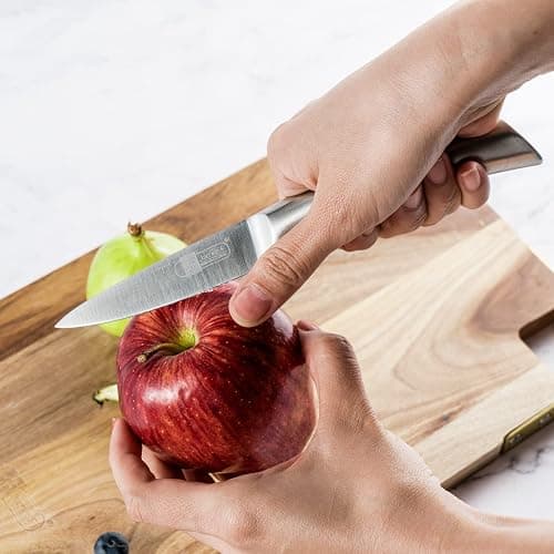 JF JAMES.F Knife Set, 6 Piece Kitchen Knife Set with Wooden Block Super Sharp Stainless Steel Knife Sets for Kitchen with Block thumbnail 5
