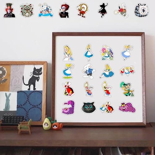 70Pcs Hot Disney Alice in Wonderland Stickers Pack for Water Bottles Cup Laptop Guitar Car Motorcycle Bike Skateboard Luggage Box Vinyl Waterproof Graffiti Patches WJ thumbnail 4