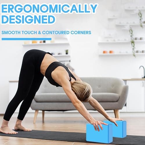 Kenhihi Yoga Block - Unsupported Latex Eva foam - Soft non slip surface with bevel for yoga, pilates, meditation - Yoga accessories for stability, balance and deep stretching thumbnail 5