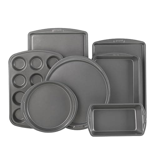GoodCook Everyday 7-Piece Non-Stick Bakeware Set – 2 Cookie Sheet Pans, Round Cake Pan, Loaf Pan, Pizza Pan, Bake & Roast Pan, 12-Cup Muffin Pan - Baking Supplies, Baking Pans Set - Image 1