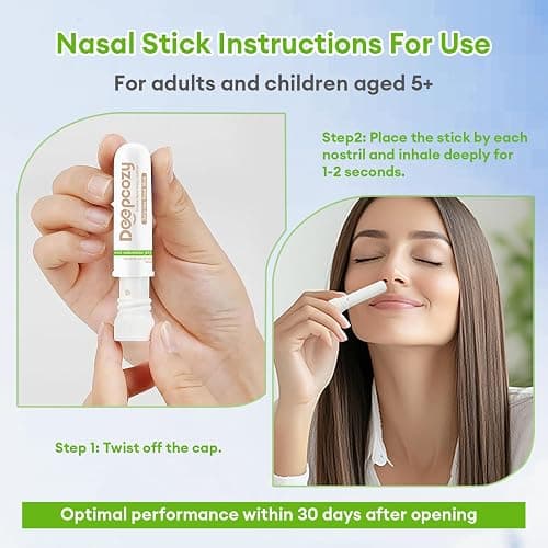DeepCozy Nasal Stick for Adults, 4 Pack Nasal Inhaler Stick for Distraction Relief & Mild Stress, Portable Nasal Sticks Nose Inhaler Stick with Menthol (Coconut, Watermelon, Cold-Brew, Mojito) thumbnail 5
