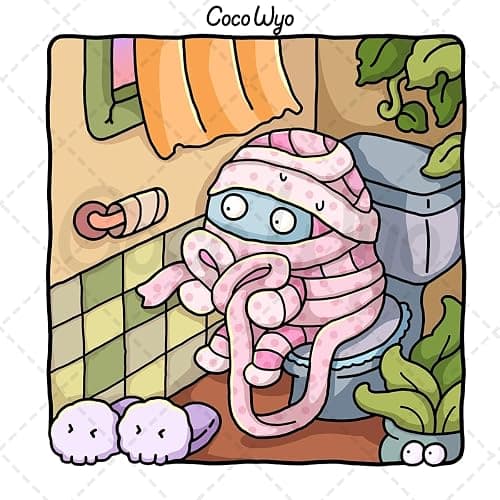Spooky Cutie: Vol. 2 Coloring Book for Adults and Teens Featuring Lovely Creepy Creatures in Cozy Moments for Relaxation thumbnail 4