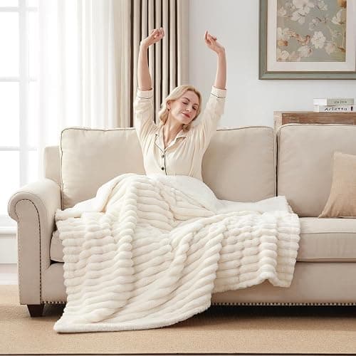 Westinghouse Electric Blanket Heated Throw, Super Cozy Luxury Polyester with 6 Heating Levels & 2-10 Hours Auto Off, Fast Heating & Overheat Protection, 50x60 Inch, Beige thumbnail 5