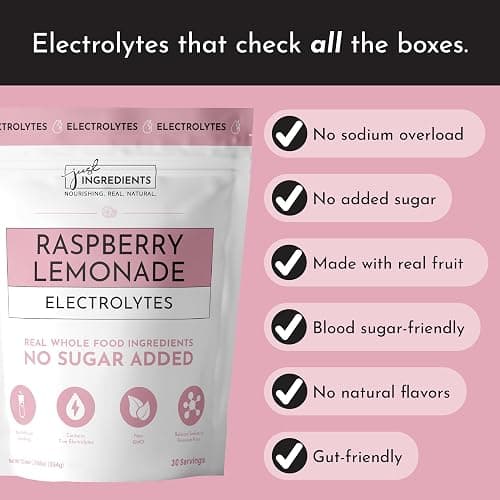 Raspberry Lemonade Electrolytes – 30‑Serving Hydration Drink Mix with Coconut Water, Essential Minerals & Real Fruit Flavors – Sweetened with Monk Fruit & Stevia – No Artificial Ingredients thumbnail 6