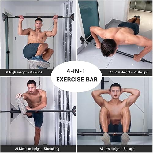 Sportneer Pull Up Bar: Strength Training Chin up Bar without Screws - Adjustable 29.5''-37'' Width Locking Mechanism Pull-up Bar for Doorway - Max Load 440lbs for Home Gym Upper Body Workout, Non-slip thumbnail 10