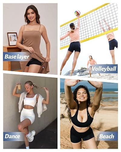 NexiEpoch 2 Pack Biker Shorts for Women - 3"/5"/8" Booty Volleyball High Waisted Black Spandex Shorts for Yoga Dance Workout thumbnail 5