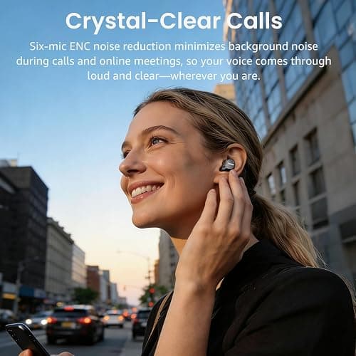 TOZO NC9 Hybrid Active Noise Cancelling Wireless Earbuds, 6 Mics ENC Clear Call, IPX8 Waterproof, in Ear Bluetooth 5.3 Headphones Stereo Bass Ear Buds 60H Playtime with LED Display 32 EQs via APP thumbnail 8