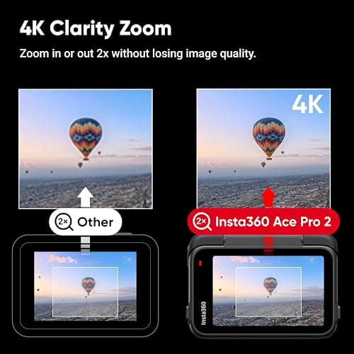 Insta360 Ace Pro 2 Winter Bundle Dual Battery - 8K Waterproof Action Camera Co-Engineered with Leica, 1/1.3" Sensor, Dual AI Chip, Leading Low Light, Superior Audio, Flip Screen & AI Editing for Vlogs thumbnail 7