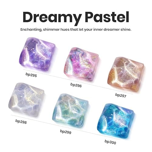 Beetles Glitter Nail Polish Set, 6 Colors Pastel Quick Dry Nail Polish | Pearl Regular Nail Polish, Long Lasting Shine DIY Manicure Gift for Women Girl - Nails Art thumbnail 2