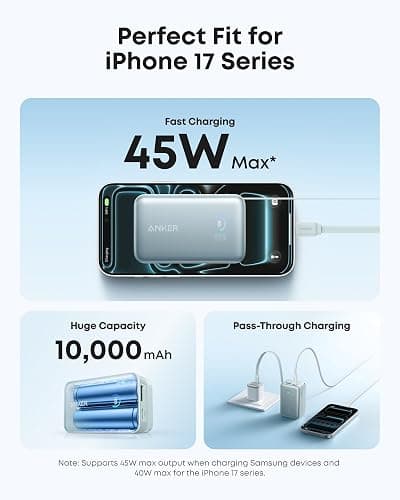 Anker Nano Power Bank, 45W 10,000mAh Portable Charger, iPhone Battery Pack (Green) thumbnail 3