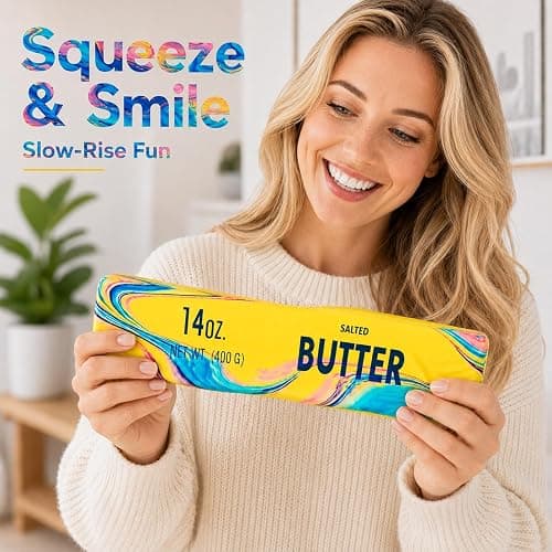Big Butter Squishy, 2026 New 14oz Giant Squishies Butter Jumbo Slow Rising Squeeze PU Foam Fidget for Anxiety & Sensory Stress Relief Fidget Adults thumbnail 4