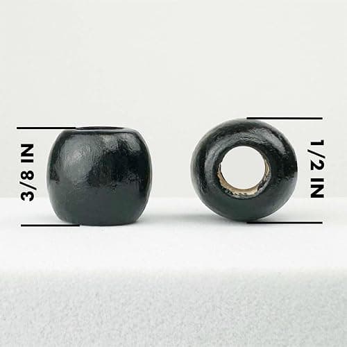 500 Multicolor Natural Colors Large Hole Macrame Wood Beads 12mm x 10mm Diameter 5.5mm Hole thumbnail 2