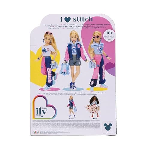 Disney ILY 4ever Fashion Dolls Stitch Inspired with Varsity Jacket 11.5" Tall with 13 Points of Articulation, Two Complete Mix-and-Match Outfits and a Shiny Mickey Ring for You to Wear! thumbnail 6
