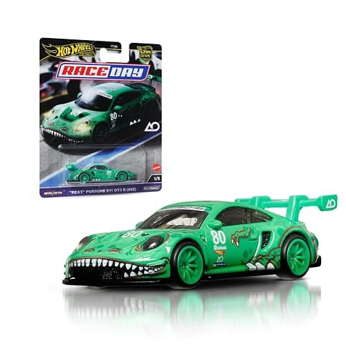 Hot Wheels Premium Car Culture Collectible Toy Car, 1:64 Scale Die-Cast Porsche 911 GT3 R, Race Day Vehicle with Real Riders Tires - Image 1