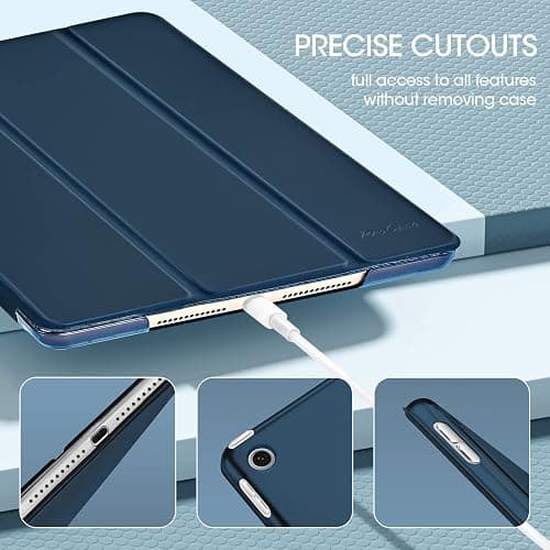 ProCase Hülle für iPad 9./8./7. Generation 10,2 Zoll 2021 2020 2019, Schutzhülle Smart Case Cover Kompatibel mit iPad 9/8/7 -Navy - Navy thumbnail 6