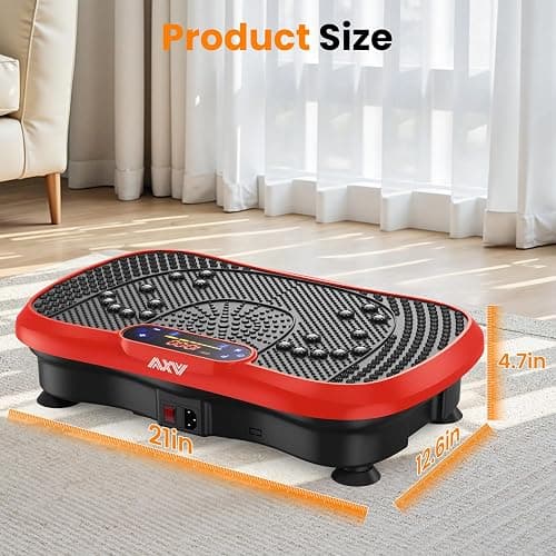 AXV Vibration Plate Fitness Platform Exercise Machine Vibrating Shaking Full Body Shaker Workout Vibrate Stand Shake Board Sport Gym for Weight Loss Fat Burner for Women Men thumbnail 9